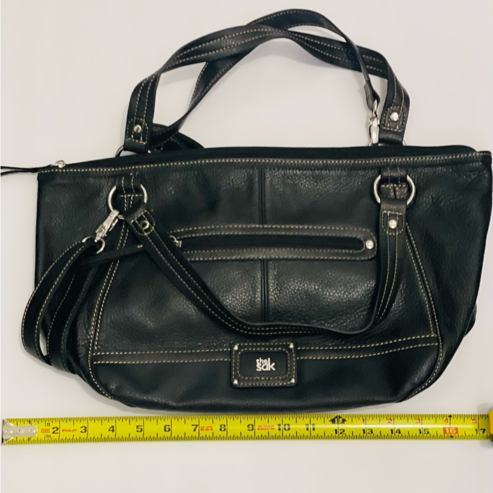The SAK Black Leather Shoulder or Crossbody Bag - Picture 8 of 8